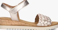 DAMES GABOR roségouden platte sandalen 759.2