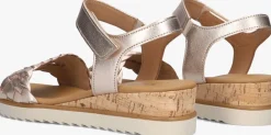 DAMES GABOR roségouden platte sandalen 759.2