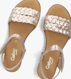 DAMES GABOR roségouden platte sandalen 759.2