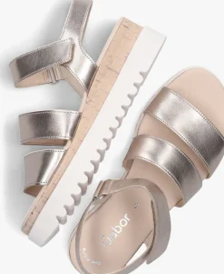 DAMES GABOR roségouden sandalen 660 1