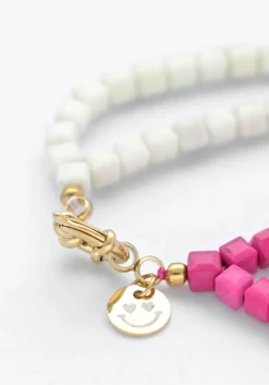 DAMES BONNIE STUDIOS armbanden double pink bracelet