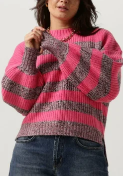 DAMES CO'COUTURE trui row melange stripe knit