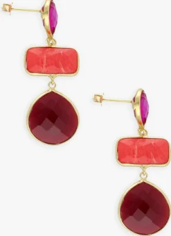 DAMES LOTT. GIOIELLI sieraad qu framed shapes w/ round