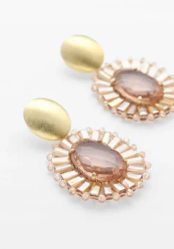 DAMES LOTT. GIOIELLI sieraad oval flat beads with stone s