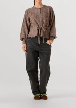 DAMES CO'COUTURE vest row cable tie cardigan