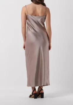 DAMES NOTRE-V maxi jurk satin strap dress
