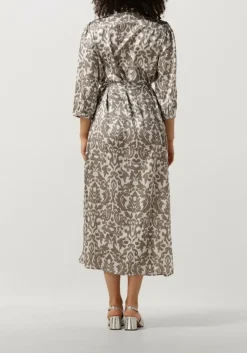 DAMES NOTRE-V midi jurk satin dress one