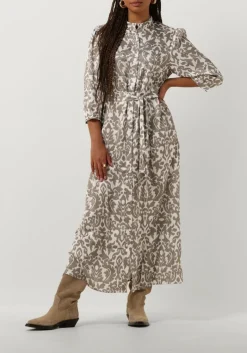 DAMES NOTRE-V midi jurk satin dress one