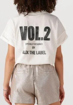 DAMES ALIX THE LABEL te t-shirt ladies knitted photoprint t-shirt