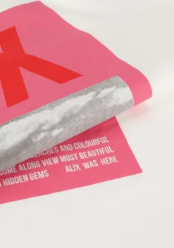 DAMES ALIX THE LABEL te t-shirt ladies knitted photoprint t-shirt