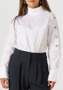 DAMES CO'COUTURE te blouses sanna asym button blouse