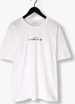 DAMES HAUTE L'AMITIÉ te haute l'amitié t-shirt crew rub print tee