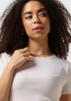 DAMES ROSEMUNDE te t-shirt benita silk t-shirt w/ lace