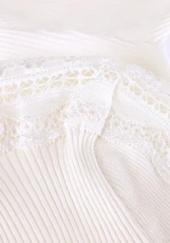 DAMES ROSEMUNDE te t-shirt benita silk t-shirt w/ lace