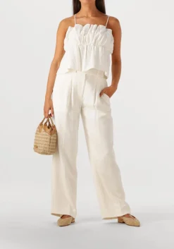 DAMES SECOND FEMALE te wijde broek lino troussers