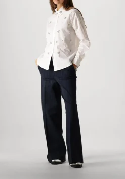 DAMES SUMMUM te blouses blouse crispy poplin diamants