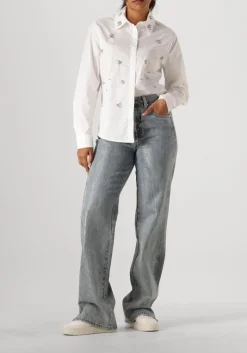 DAMES SUMMUM te blouses blouse crispy poplin diamants