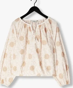 DAMES SUMMUM te blouses longsleeve top flower embroidery