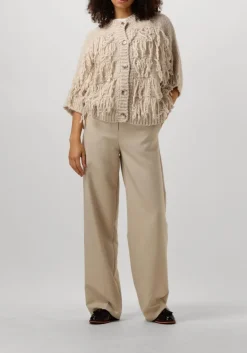 DAMES SUMMUM te vest cardigan 3/4 sleeve fringe knit