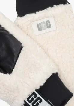 DAMES UGG te handschoenen sherpa mitten w logo tape