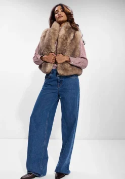 DAMES VANESSA BRUNO faux fur jas marcello vest