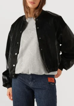 DAMES ALIX THE LABEL e jack ladies woven velvet leather bomber