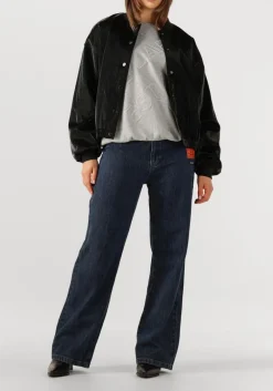 DAMES ALIX THE LABEL e jack ladies woven velvet leather bomber