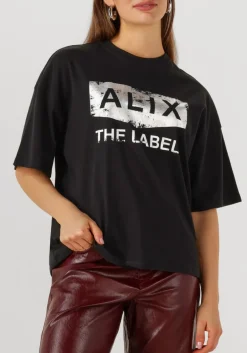 DAMES ALIX THE LABEL e t-shirt foil print t-shirt