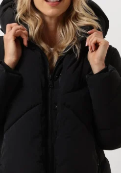 DAMES BLONDE08 e gewatteerde jas korte doorgestikte jas