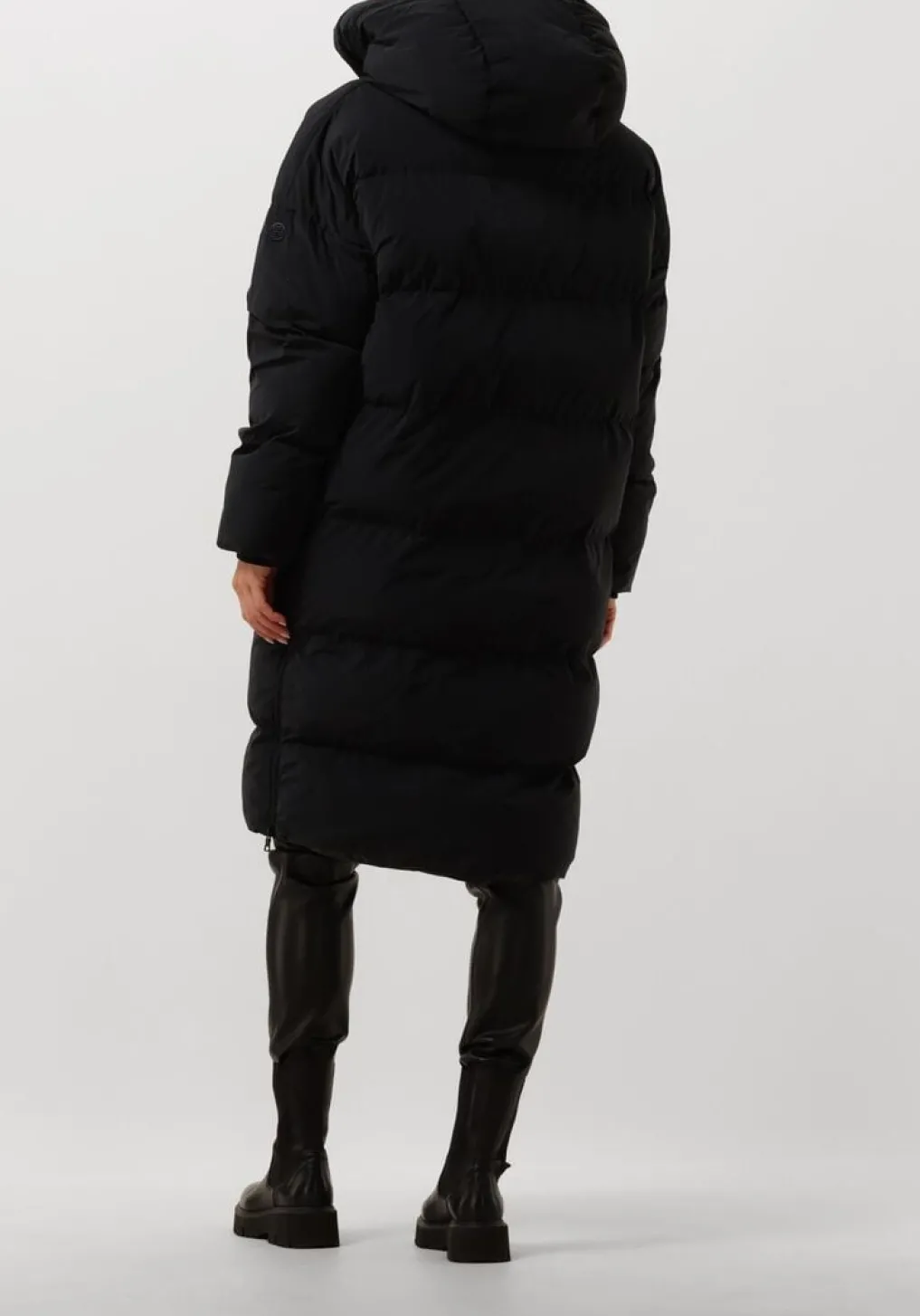 DAMES BLONDE08 e gewatteerde jas lang doorgestikte jas