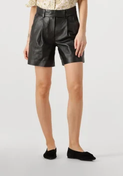 DAMES CO'COUTURE e korte broek phoebecc leather pleat shorts