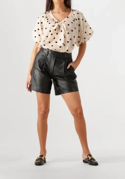 DAMES CO'COUTURE e korte broek phoebecc leather pleat shorts