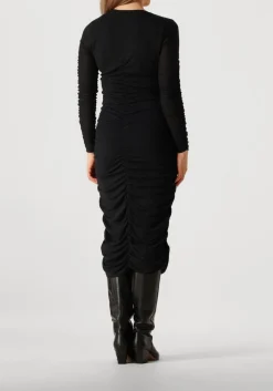 DAMES CO'COUTURE e midi jurk regan cc rust mesh dress