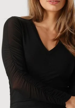 DAMES CO'COUTURE e midi jurk regan cc rust mesh dress