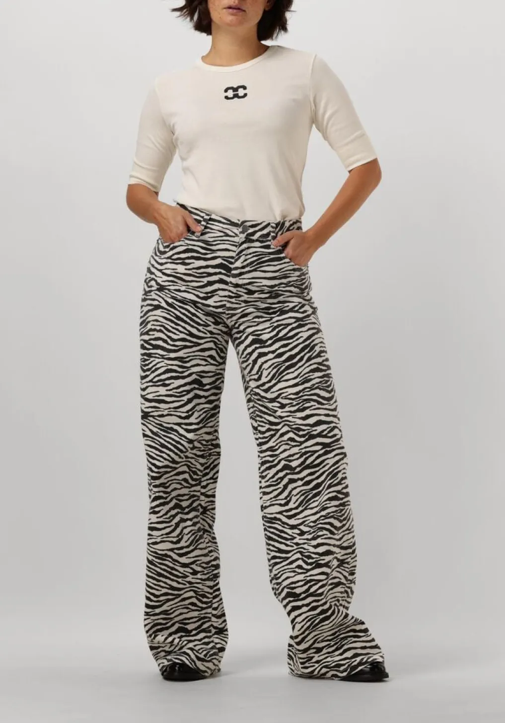 DAMES CO'COUTURE e wide jeans zion zebra wide pant