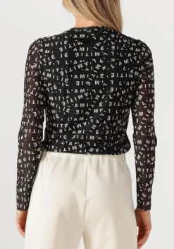 DAMES HAUTE L'AMITIÉ e haute l'amitié top l'amitie mesh ls o-neck