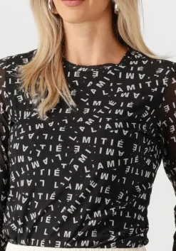 DAMES HAUTE L'AMITIÉ e haute l'amitié top l'amitie mesh ls o-neck