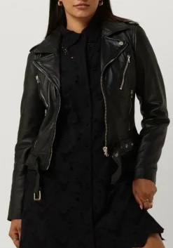 DAMES IBANA e leren jas moss