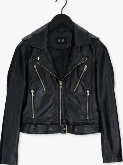 DAMES IBANA e leren jas moss