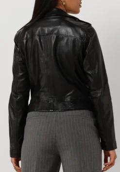 DAMES IBANA e leren jas moss