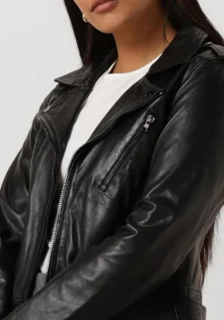 DAMES IBANA e leren jas moss