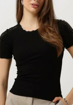 DAMES ROSEMUNDE e t-shirt benita silk t-shirt w/ lace