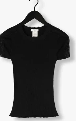 DAMES ROSEMUNDE e t-shirt benita silk t-shirt w/ lace
