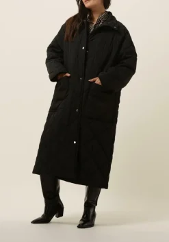 DAMES STAND STUDIO e gewatteerde jas sage coat