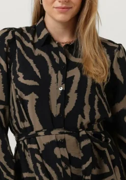 DAMES SUMMUM e midi jurk dress abstract leaves