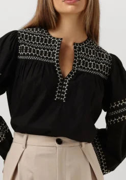 DAMES SUMMUM e top top embroidered cotton poplin