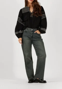 DAMES SUMMUM e top top embroidered cotton poplin