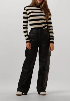 DAMES SUMMUM e tops & t-shirts turtle neck top sheer jersey stripe