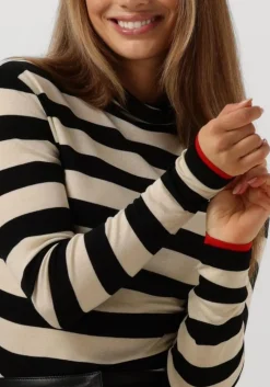 DAMES SUMMUM e tops & t-shirts turtle neck top sheer jersey stripe