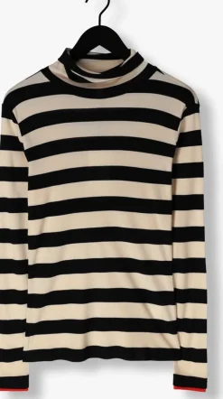 DAMES SUMMUM e tops & t-shirts turtle neck top sheer jersey stripe